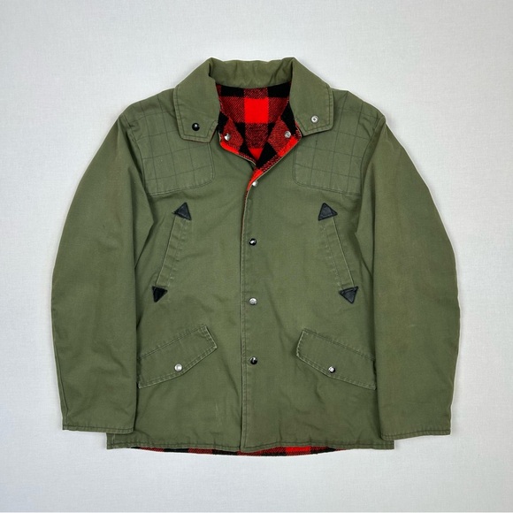 U.S. Military Other - Vintage 1980s Reversible Military Army Plaid Jacket